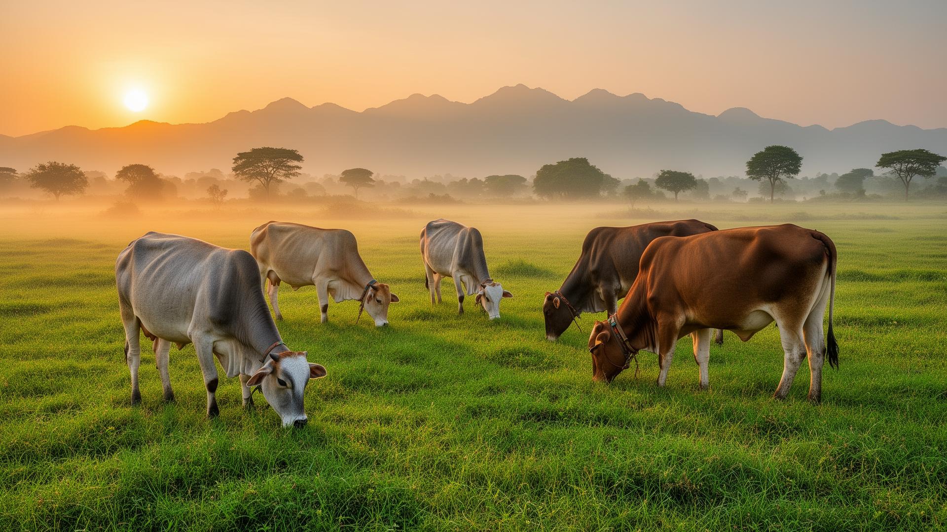 खुले मैदान में गौ माता